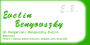 evelin benyovszky business card